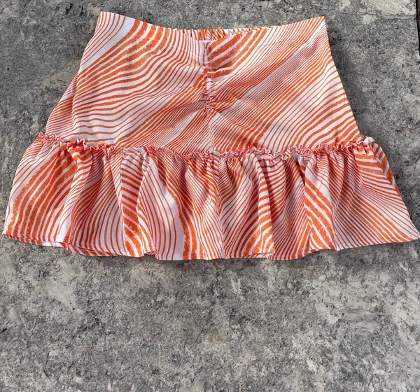 UPCYCLED! WATERMELON RUFFLE SKIRT