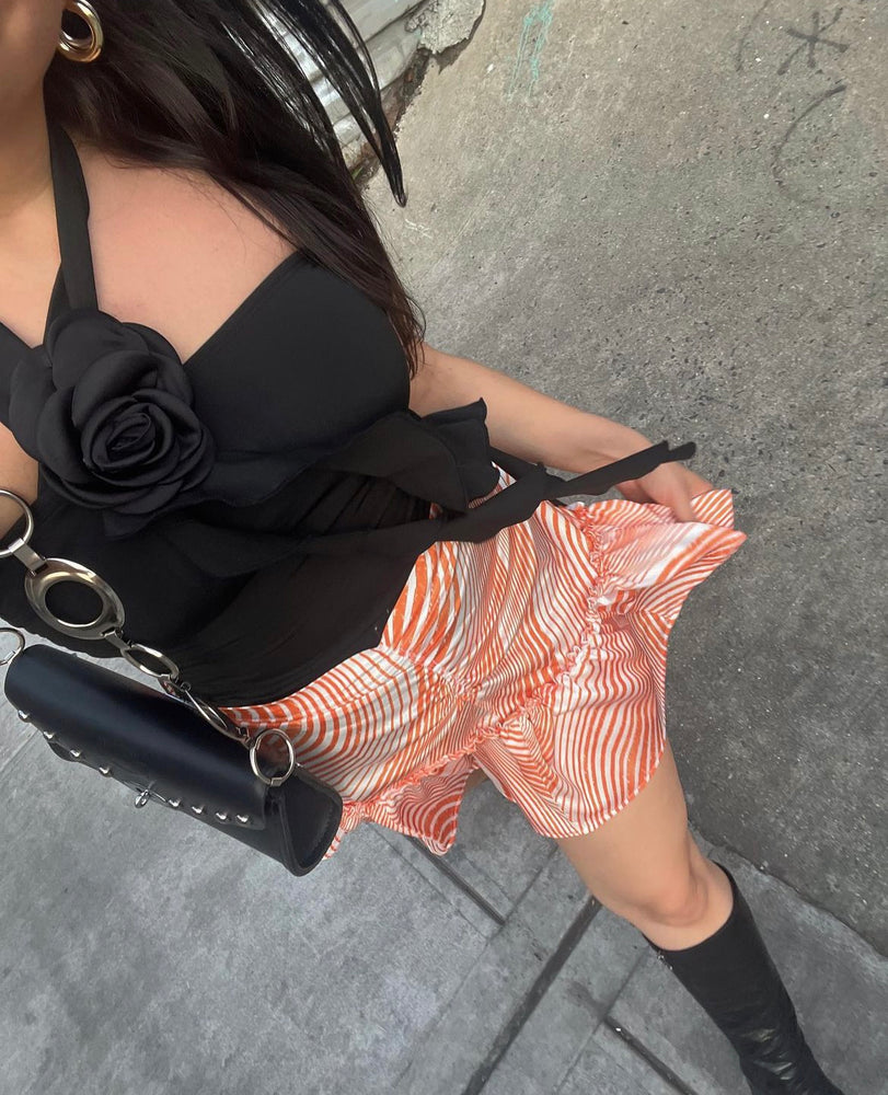 UPCYCLED! WATERMELON RUFFLE SKIRT