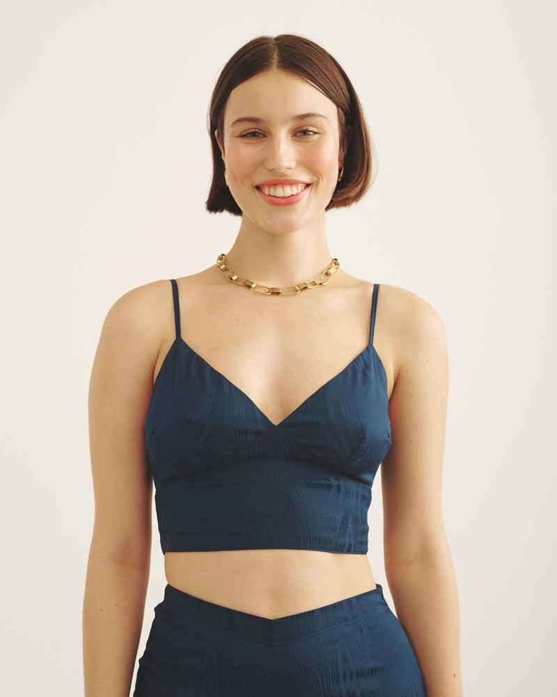 NAVY JACQUARD SET