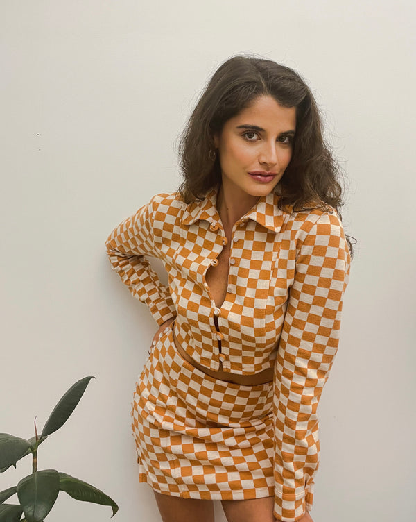 DOLLY SHIRT - YELLOW  DAMIER