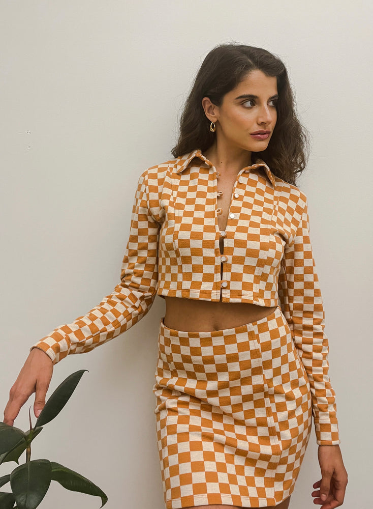 DOLLY SHIRT - YELLOW  DAMIER