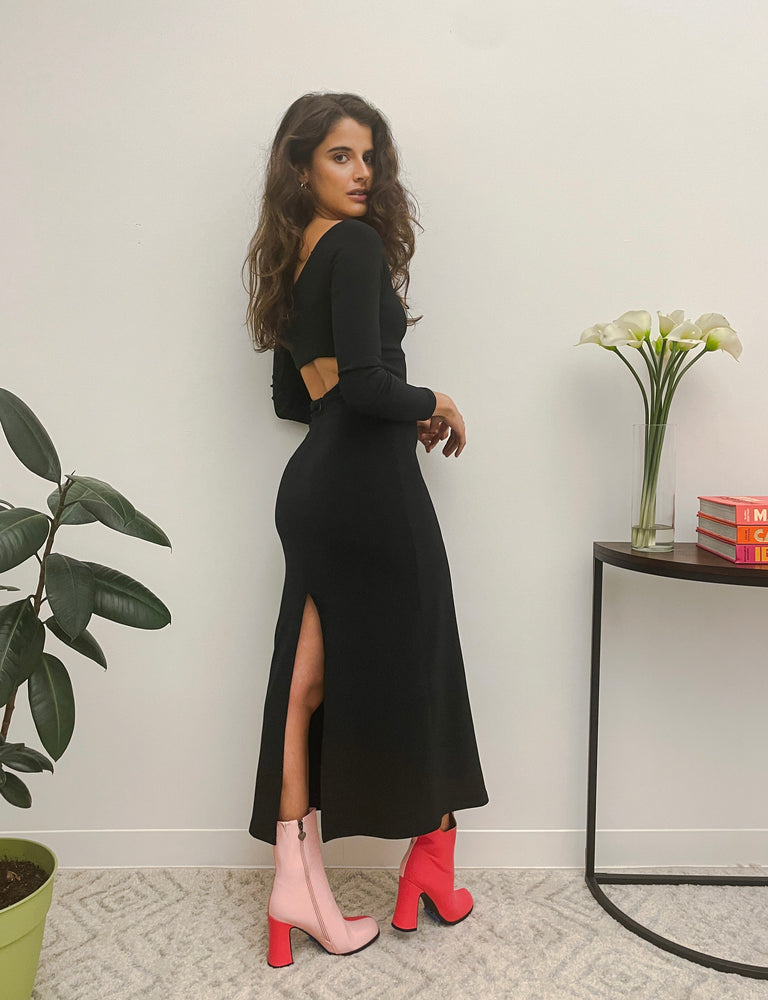 MONA DRESS - BABY RIB KNIT