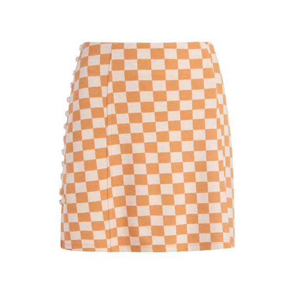 BETTIE SKIRT - YELLOW DAMIER