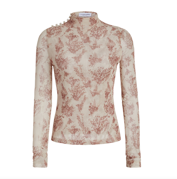 MESH TOP - FLORAL NEUTRAL