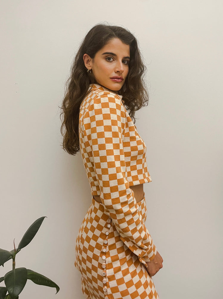 DOLLY SHIRT - YELLOW  DAMIER