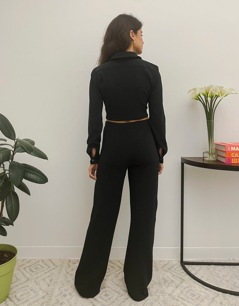 BABY RIB KNIT PANT SET